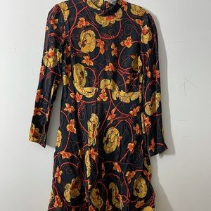 Cute patterned dress, yellow, orange